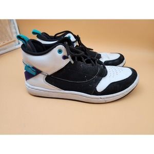 Nike Air Jordan Fadeaway Black/White/Purple/Teal Shoes A01329-035 Men’s 7.5